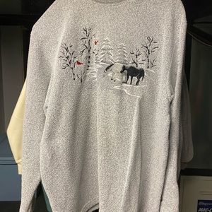 Size M Bonworth vintage crewneck horses and winter